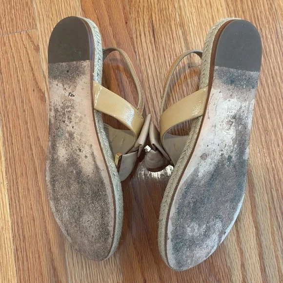 Tory Burch Penny Flat Bow Espadrille Thong Sandal - Picture 9 of 10